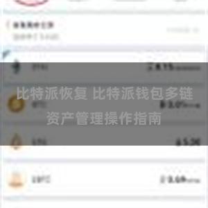 比特派恢复 比特派钱包多链资产管理操作指南