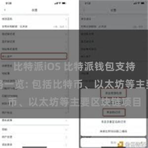 比特派iOS 比特派钱包支持的区块链网络一览: 包括比特币、以太坊等主要区块链项目