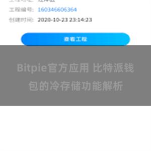 Bitpie官方应用 比特派钱包的冷存储功能解析