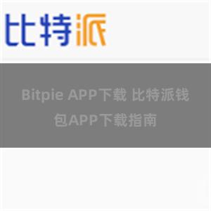 Bitpie APP下载 比特派钱包APP下载指南